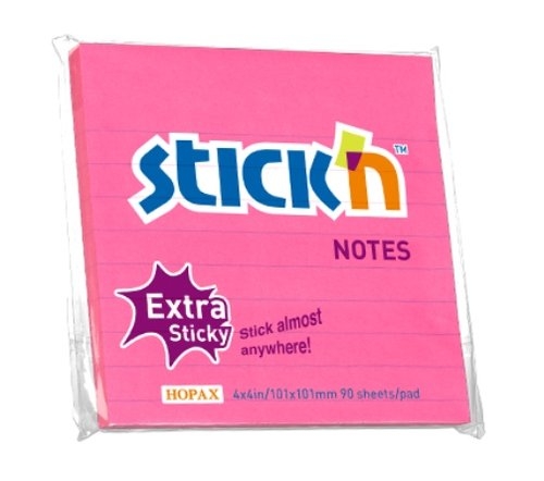 Notes samoprzylepny extra sticky 101x101mm różowy neon
