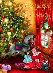 Karnet B6 BN Boże Narodzenie - Choinka z zabawkami