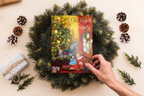 Karnet B6 BN Boże Narodzenie - Choinka z zabawkami