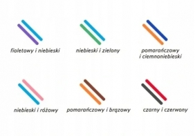 Cienkopisy dwukolorowe 2 Lines - 6x2 kolory