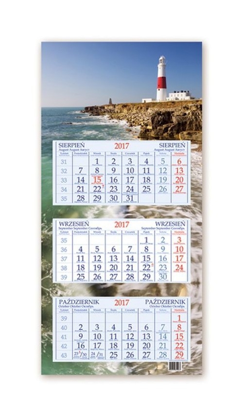 Kalendarz 2017 główka płaska Latarnia morska