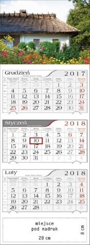 Kalendarz 2018 Trójdzielny Wiejska Chata