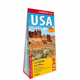 USA laminowana mapa samochodowo-turystyczna 1:4 750 000