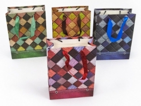 Torba prezentowa Adar szachownica 23x18,5x8cm (485068)