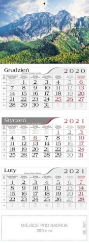 Kalendarz 2021 Trójdzielny Giewont CRUX