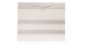 Torebka Lux z brokatem biała mini 14,5x11x6 (horyzont) - Rozette