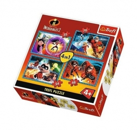Puzzle Niesamowita rodzinka 4w1 (34306)
