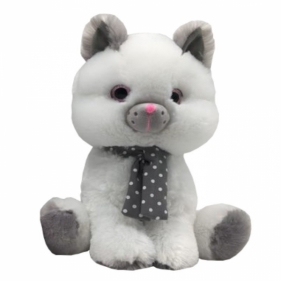 Maskotka Kot biały Silver 30 cm (4820b)