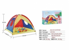 Namiot dziecięcy 130x130cm + 50 piłek