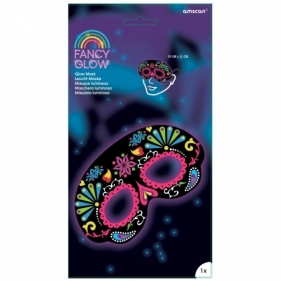 Maska świecąca - czarna w ornamenty (9902347)