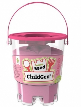 Piasek kinetyczny z foremką różowy 500g