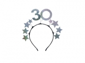 Opaska z gwiazdkami 30 srebrna