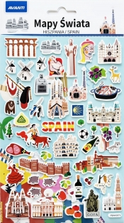 Naklejki edukacyjne Mapy świata - Hiszpania