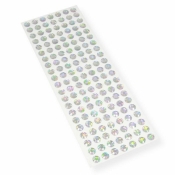 Kryształki samoprzylepne srebrne 10mm