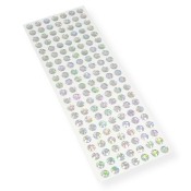 Kryształki samoprzylepne srebrne 10mm