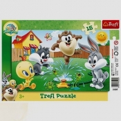 Looney Tunes Puzzle ramkowe 15 Zabawa w ogrodzie (31207)