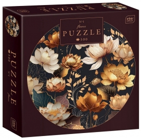 Puzzle 500: Round - Flowers 1 - Golden Beauty