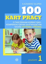 100 kart pracy z ćwiczeniami korekcyjno-kompensacyjnymi ułatwiającymi naukę czytania i pisania - Słupek Kazimierz