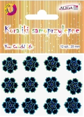 Dżety kryształki samoprzylepne kwiatki 20mm