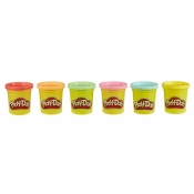 Zestaw mas plastycznych PlayDoh 3+3 tuby do dzielenia się, Rainbow (F0605/F0629)