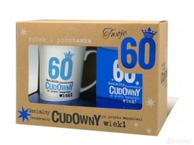 KUBEK 60 URODZINY GENIALNY FENOMENALNY CUDOWNY PO PROSTU WSP