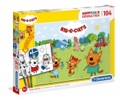 Puzle SuperColor Double Face 104: Kid & Cats