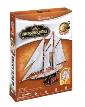 Puzzle 3D: Żaglowiec szkuner dwumasztowy (306-24007)