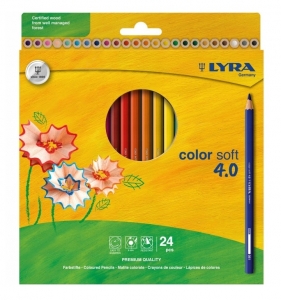 Lyra, Kredki ołówkowe Color Soft 4.0, 24 kolory