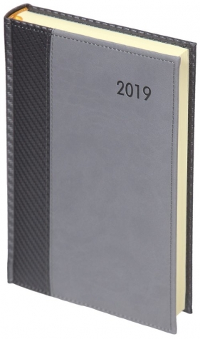 Kalendarz 2019 A5 dzienny Carbon Paris Szary