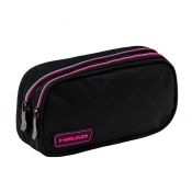Astrabag, Piórnik 2 komory Black - Pink/Mint, AC9