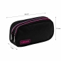 Astrabag, Piórnik 2 komory Black - Pink/Mint, AC9