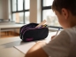 Astrabag, Piórnik 2 komory Black - Pink/Mint, AC9