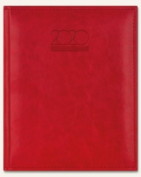 Kalendarz 2020 Książkowy B5 Plus czerwony półmat
