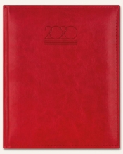 Kalendarz 2020 Książkowy B5 Plus czerwony półmat