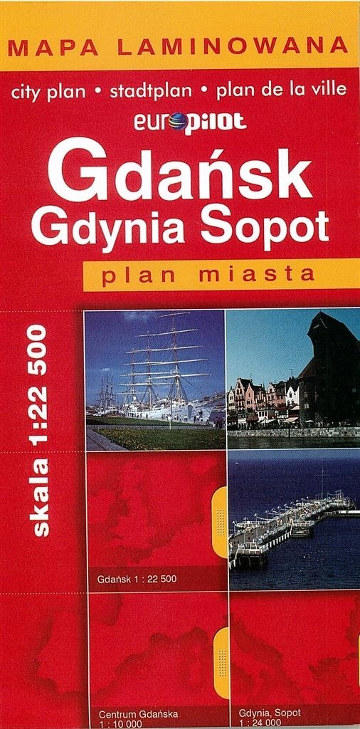 Gdańsk Gdynia Sopot plan miasta  1:22 500