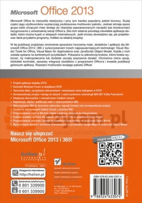 Microsoft Office 2013 Praktyczne programowanie makr i dodatków - Borycki Dawid