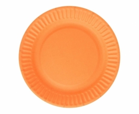 Talerzyki papierowe pomarańczowe 18cm 6szt
