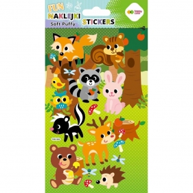 Naklejki 3D Soft Puffy Fun - Forest Animals, 110X205 mm, Happy Color