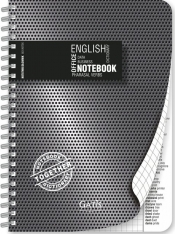 Kołozeszyt A5 80 kartek w kratkę BLACK&SILVER spirala plastic