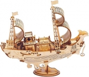 Drewniane Puzzle 3D Statek Japoński