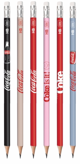 Ołówek z gumką Coca-Cola, 1 szt