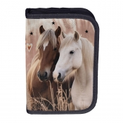 Piórnik jednokomorowy z wyposażeniem - Horses