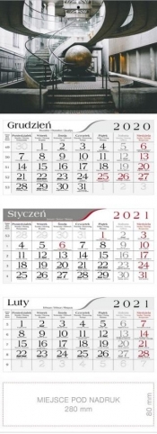 Kalendarz 2021 Trójdzielny Architektura CRUX