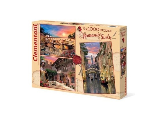Puzzle Romantic Italy 3x1000 (08007)