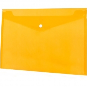 Teczka/koperta plastikowa na guzik Tetis A4, 12 szt. - pomarańczowa (BT611-P)