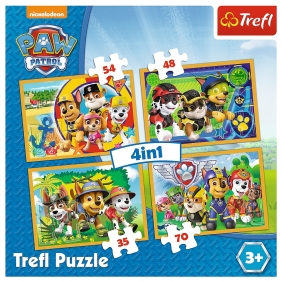 Puzzle 4w1: Psi Patrol - Zawsze na czas (34307)
