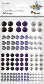 Kryształki samoprzylepne perełki mix 120szt
