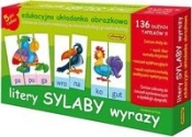 Litery sylaby wyrazy edukacyjna układanka obrazkowa (6076) (Uszkodzona okładka)