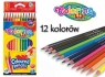 Kredki ołówkowe trójkątne 12 kolorów
