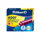 Naboje krótkie Pelikan 4001 TP/6, 6 szt. - różowe (321075)